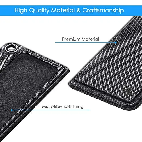 Fintie Protective Case for Alivecor Kardia Mobile, Premium PU Leather Carrying Cover with Magnetic Closure and Key Holder for KardiaMobile EKG Heart Monitor, [Not Fit KardiaMobile 6L], Black