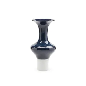Flare Vase / Deep Blue and White