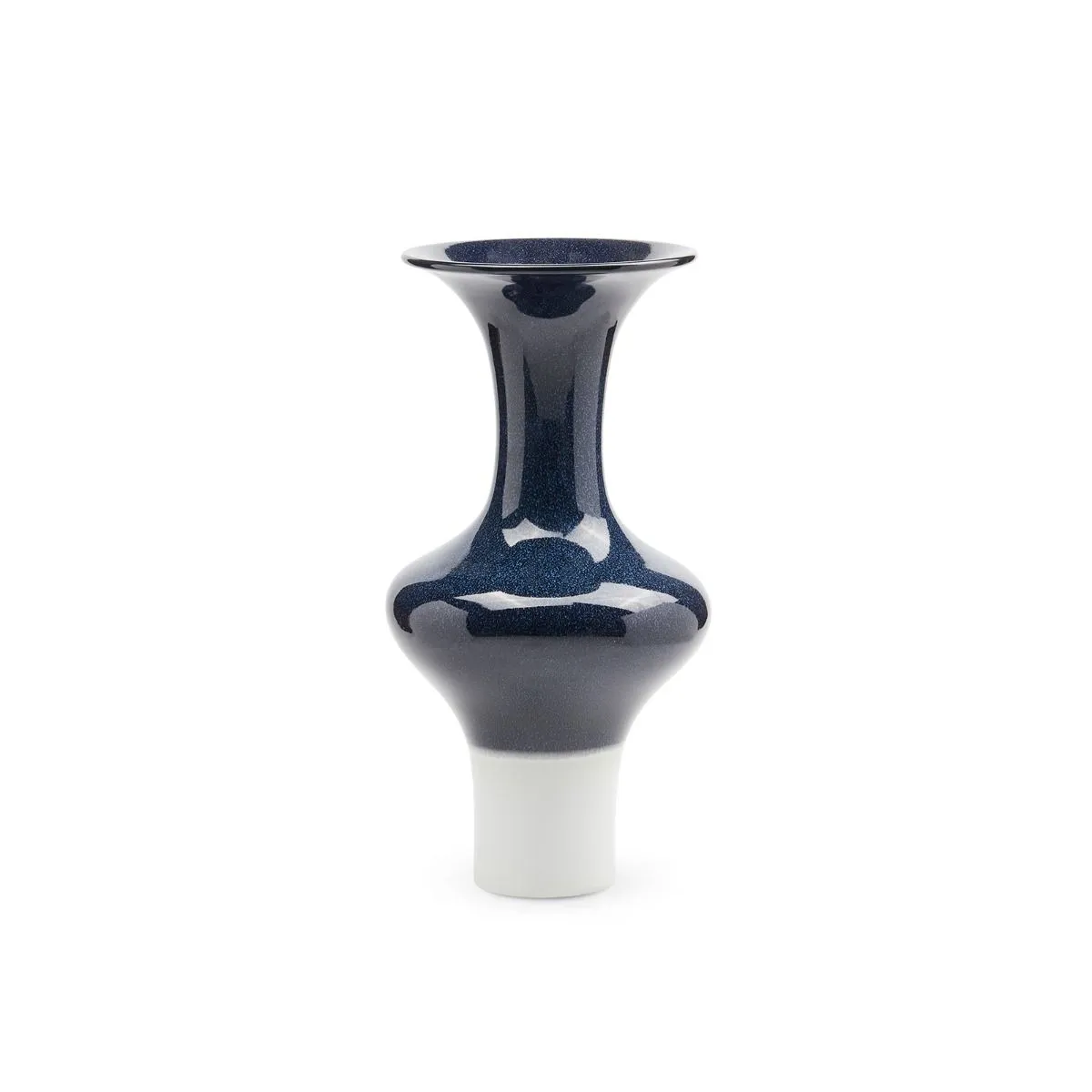 Flare Vase / Deep Blue and White