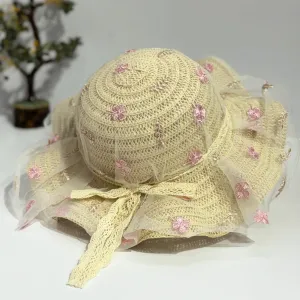 FLOWER DETAILED SUMMER HAT