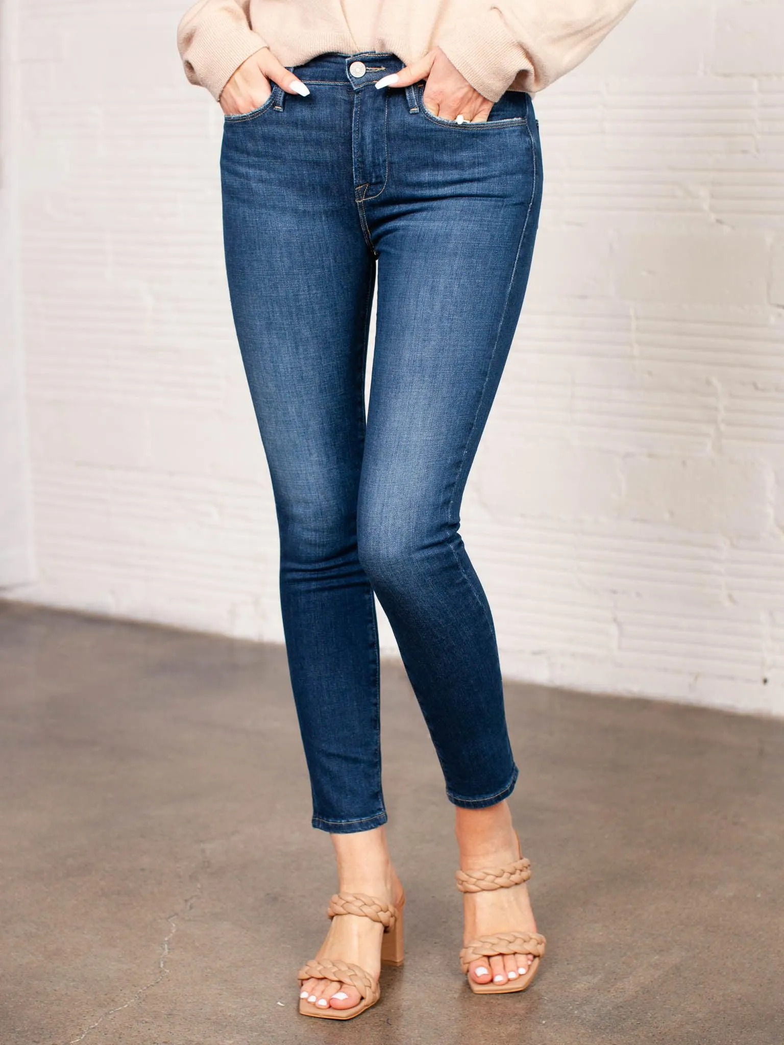 Frame Le High Skinny Crop Terre Degradable