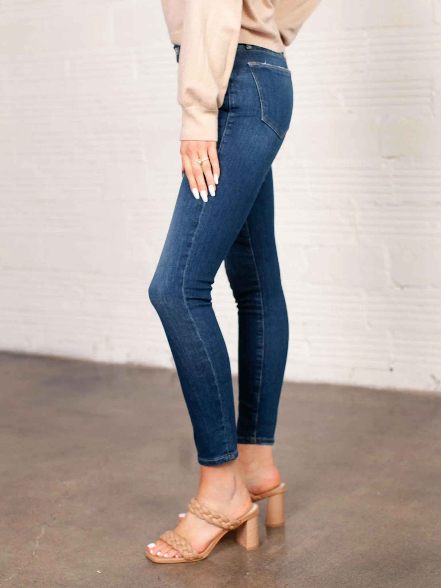 Frame Le High Skinny Crop Terre Degradable