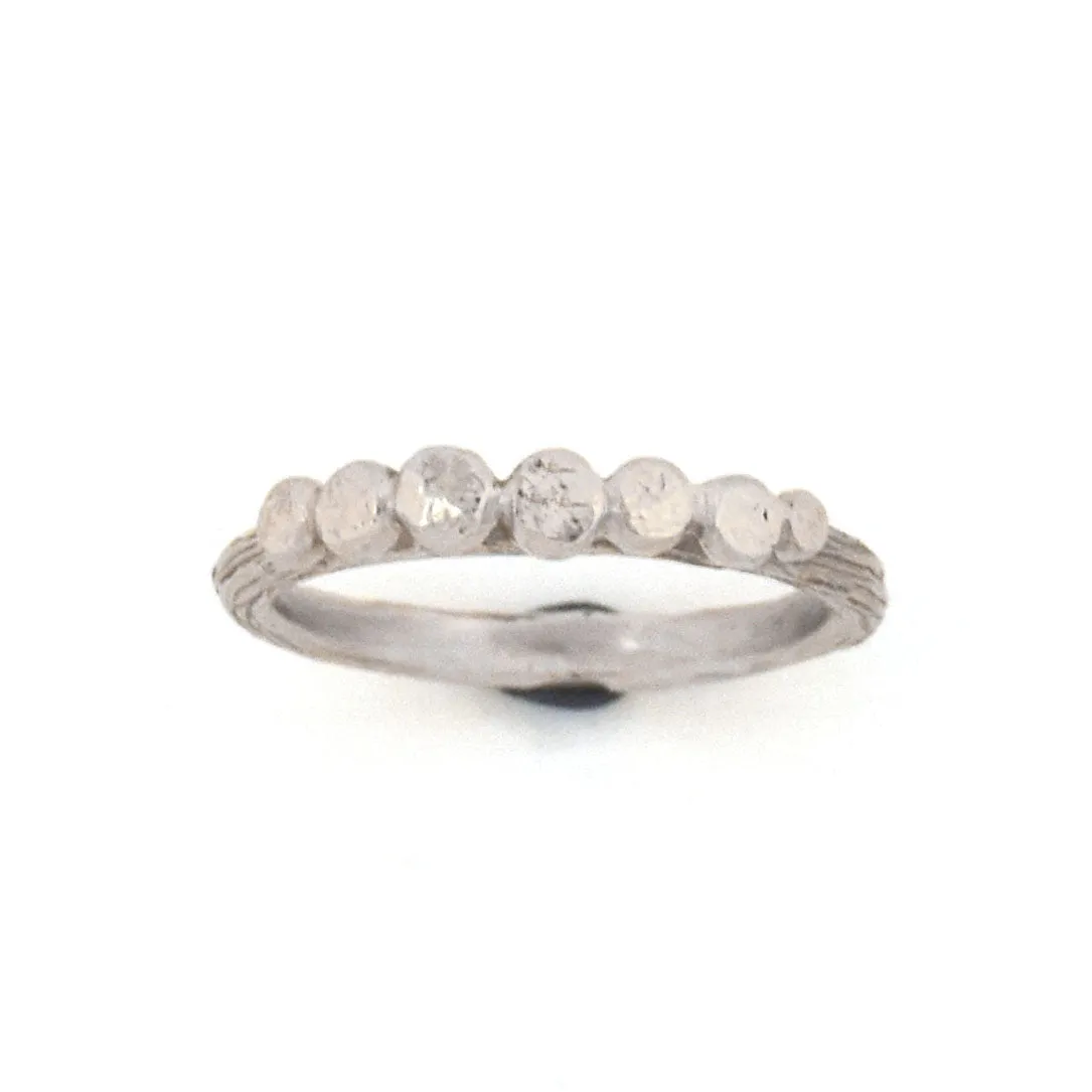 Gold Pebble Twig Ring - your choice of gold & optional diamonds