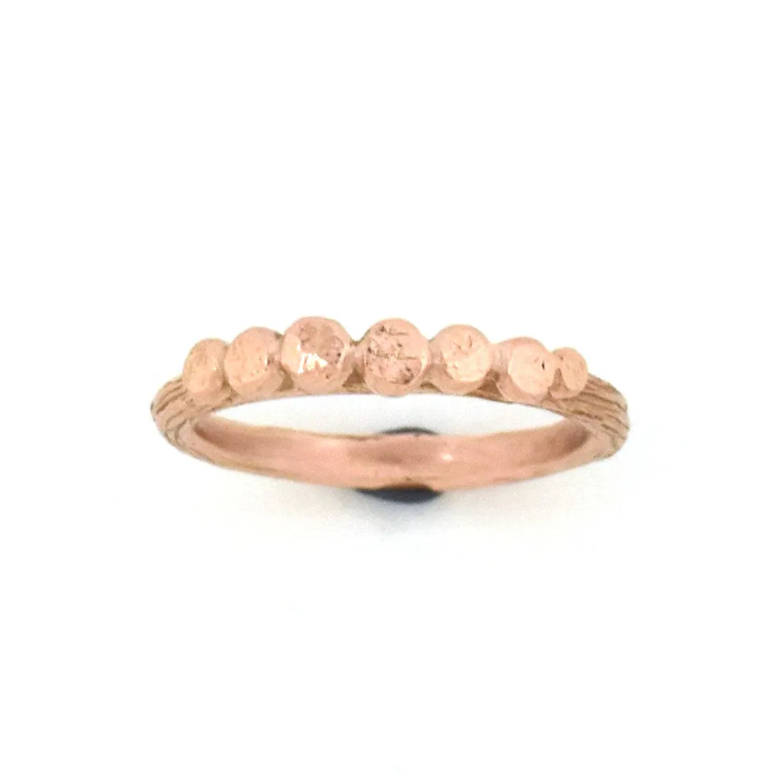 Gold Pebble Twig Ring - your choice of gold & optional diamonds