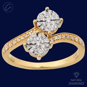 Gorgeous Graceful 18K Gold   Diamond Ring