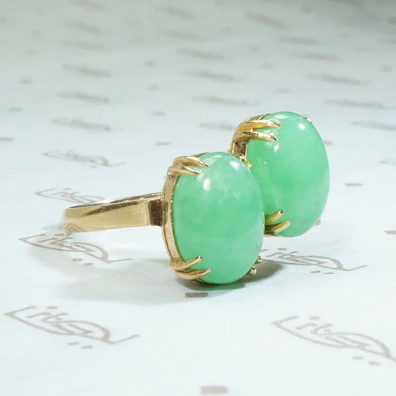 Graceful Beauty A Vintage Jade 18k Ring
