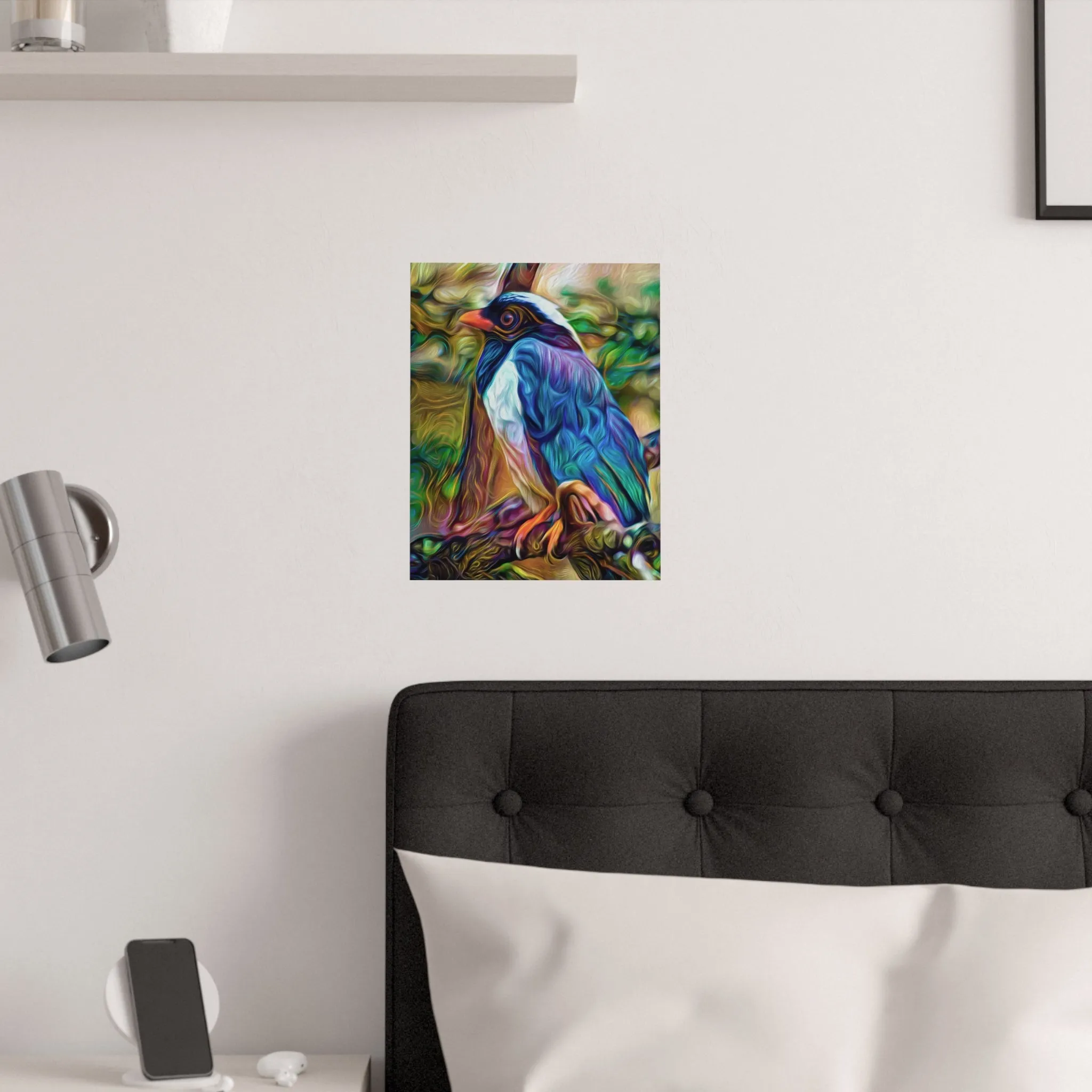 Graceful Bluebird Premium Matte vertical posters