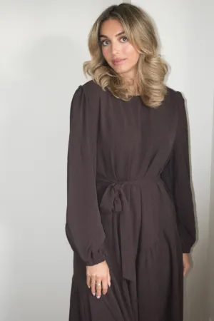 Graceful Flow Maxi- Chocolate Brown