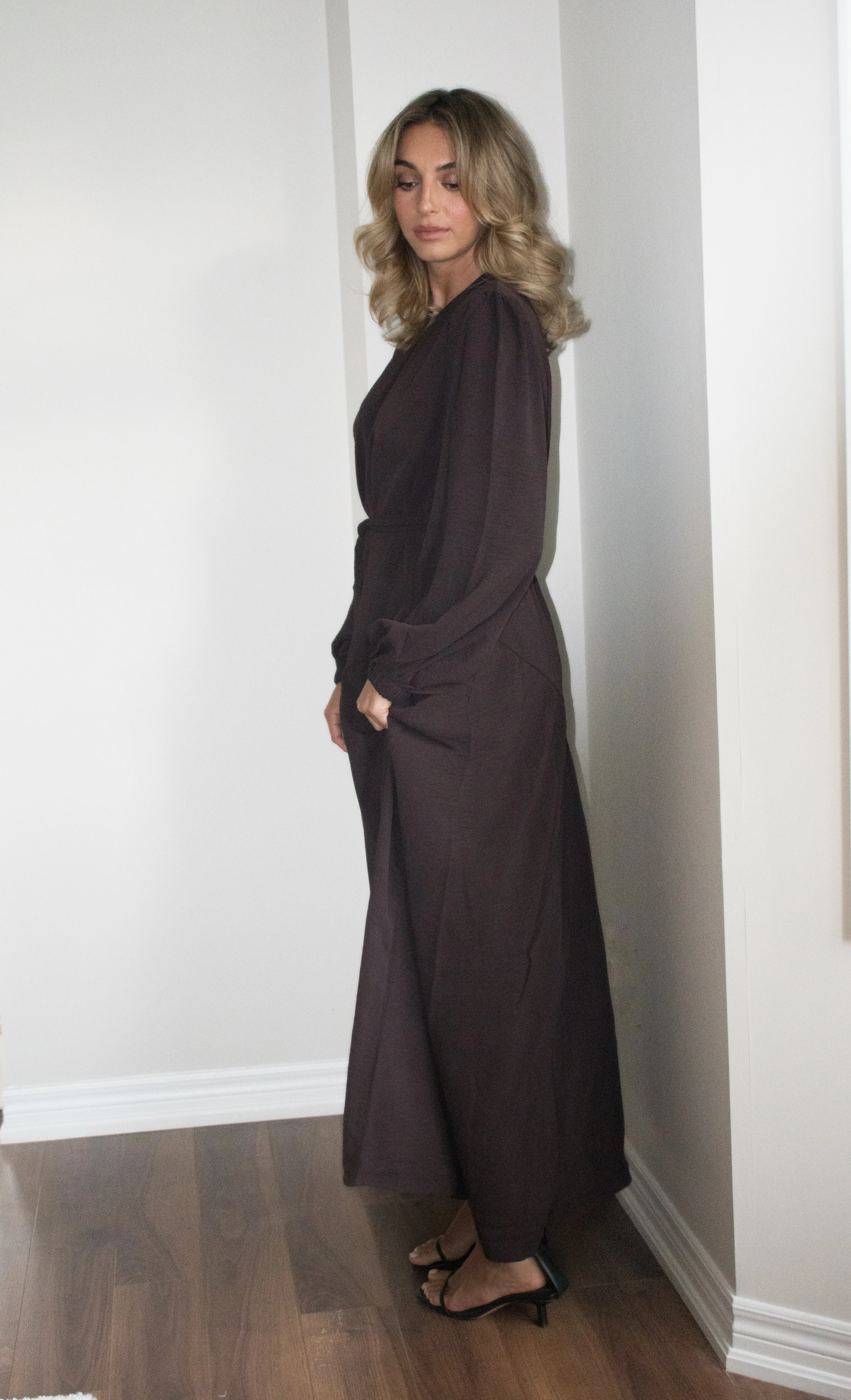 Graceful Flow Maxi- Chocolate Brown