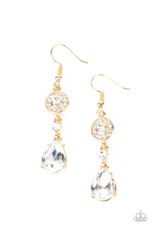 Graceful Glimmer Gold Paparazzi Earrings