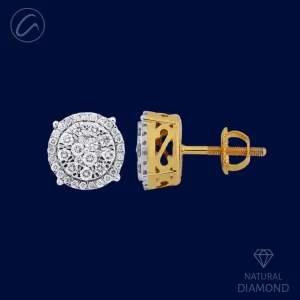 Graceful Glowing 18K Gold   Diamond Earrings