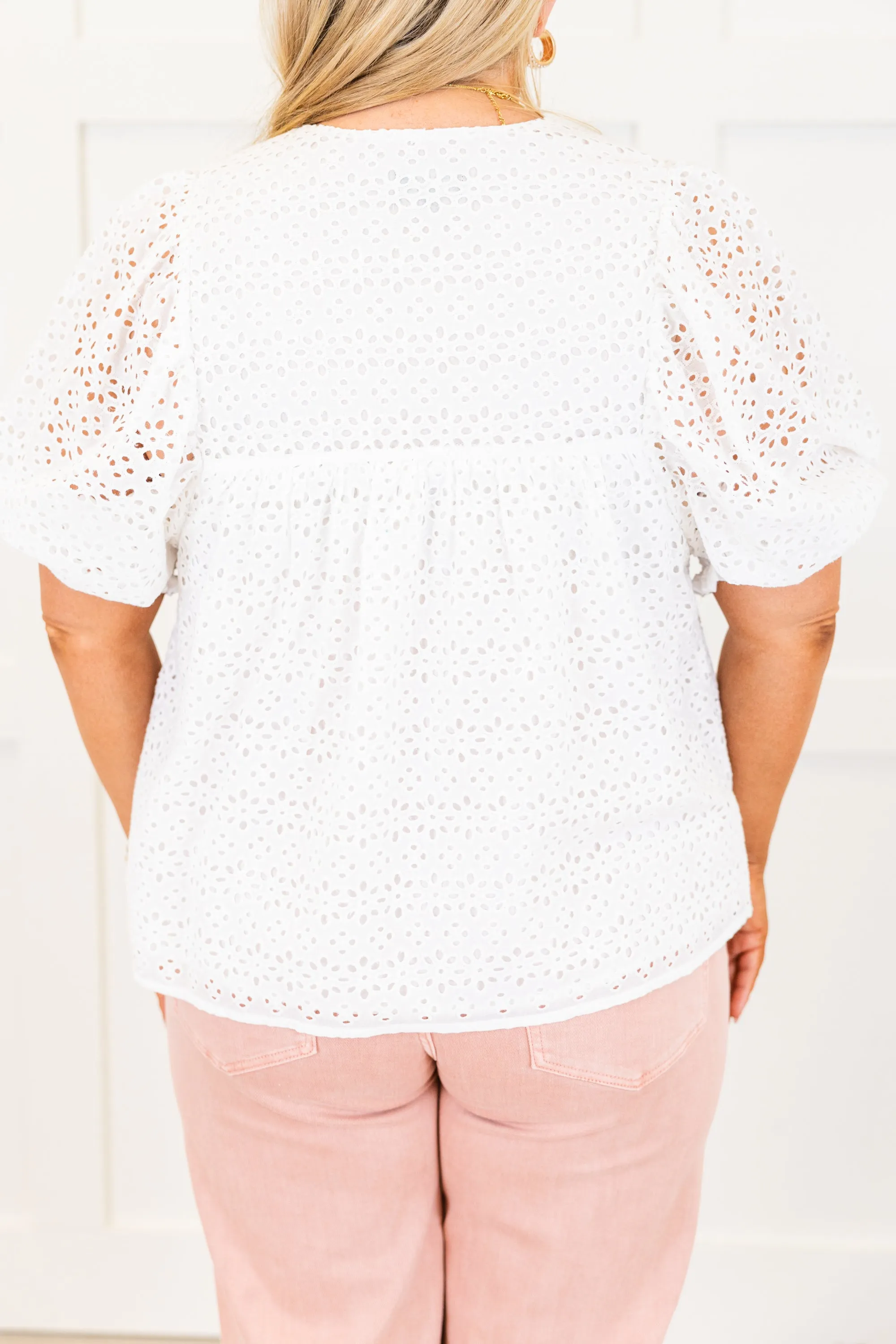 Graceful In Lace Top, White