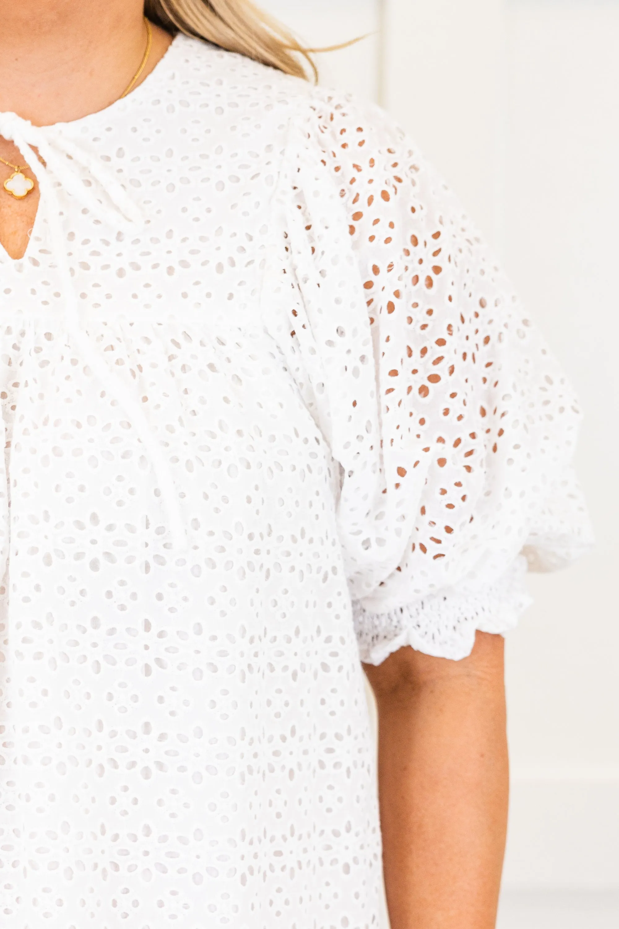 Graceful In Lace Top, White