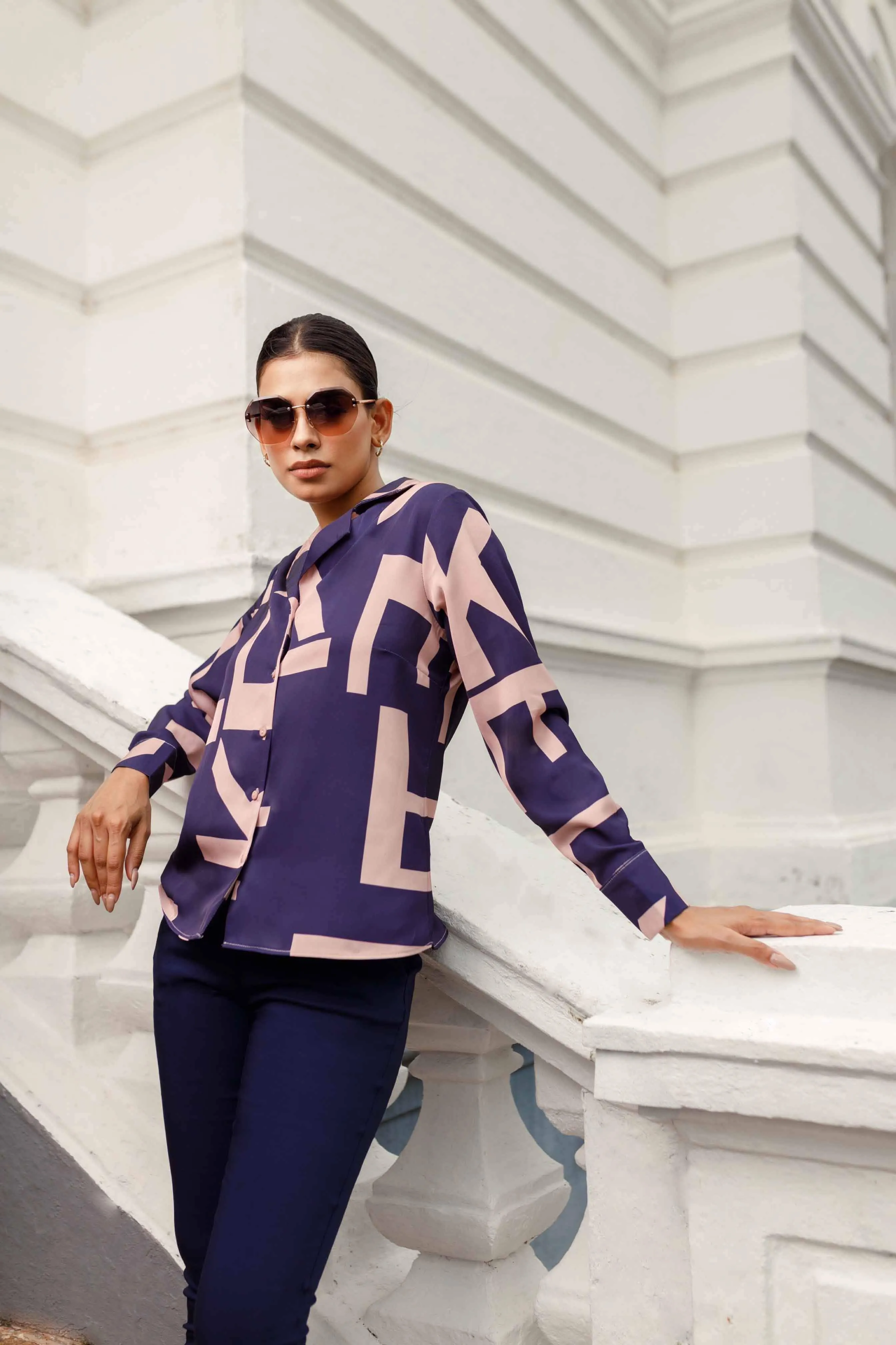 Graceful Lapel Collar WW Top