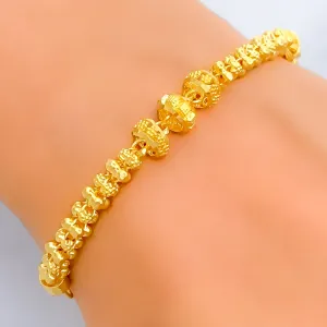 Graceful Multi-Bead 22k Gold Bracelet