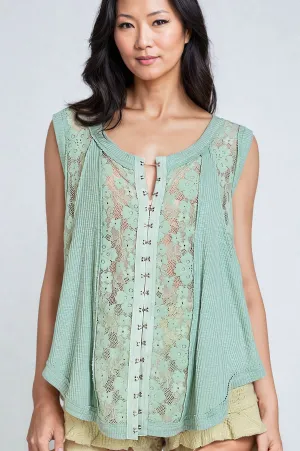 GRACEFUL VISIONS LACE KNIT TOP