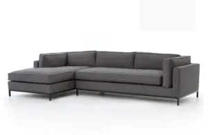 GRAMMERCY 2-PIECE RIGHT CHAISE SECTIONAL, BENNETT CHARCOAL