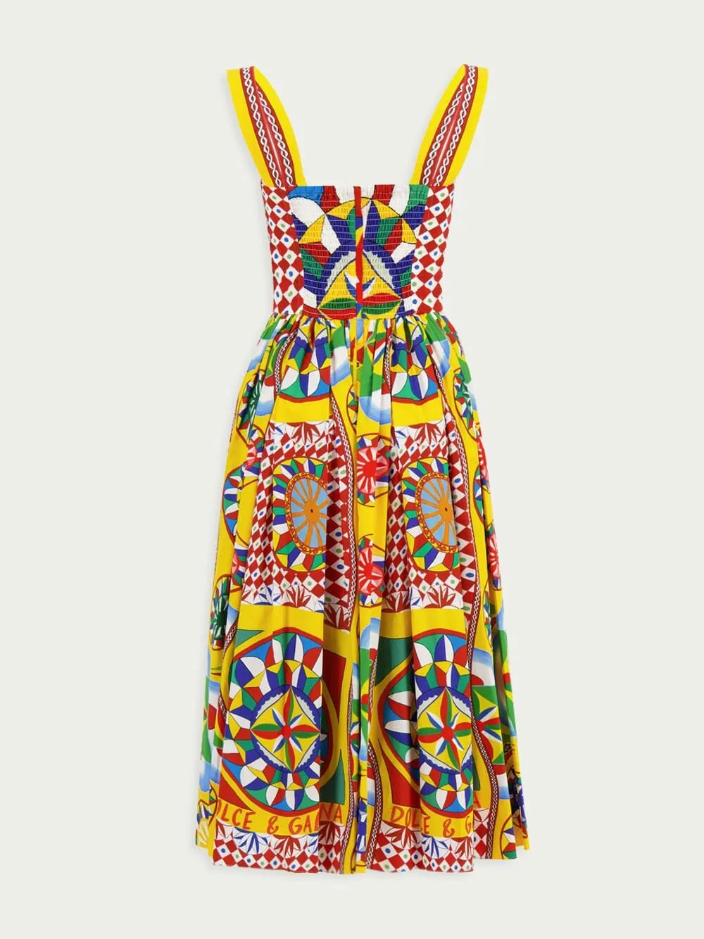 Graphic-Print Midi Dress