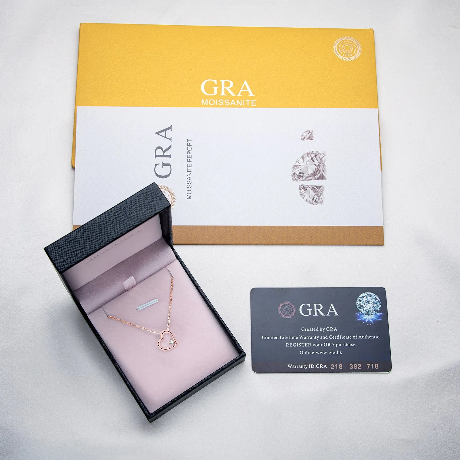 Heart Shaped 2.5mm Created Diamond Pendant Necklace