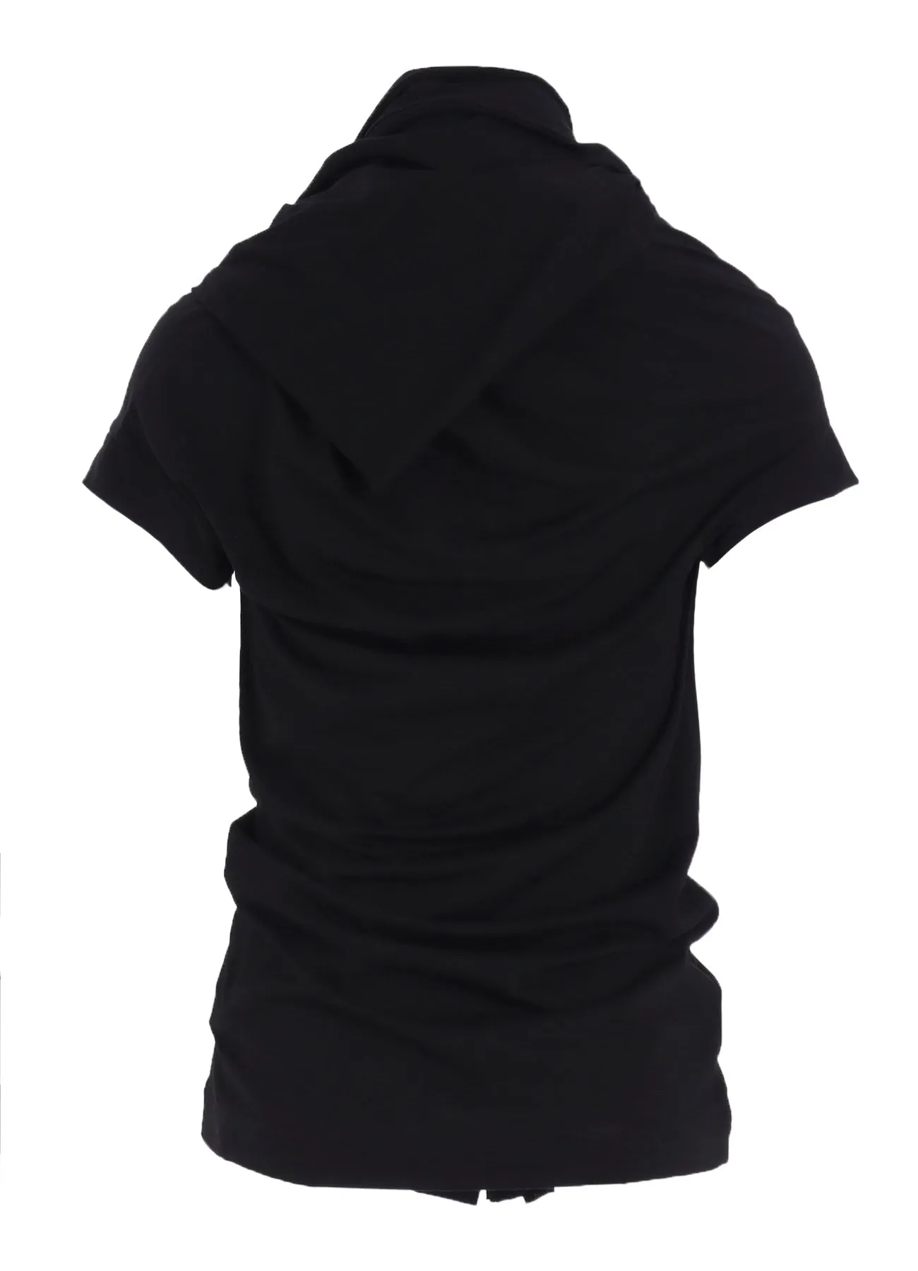 HIGH GAUGE AIRY JERSEY DRAPE DETAIL SHORT SLV T
