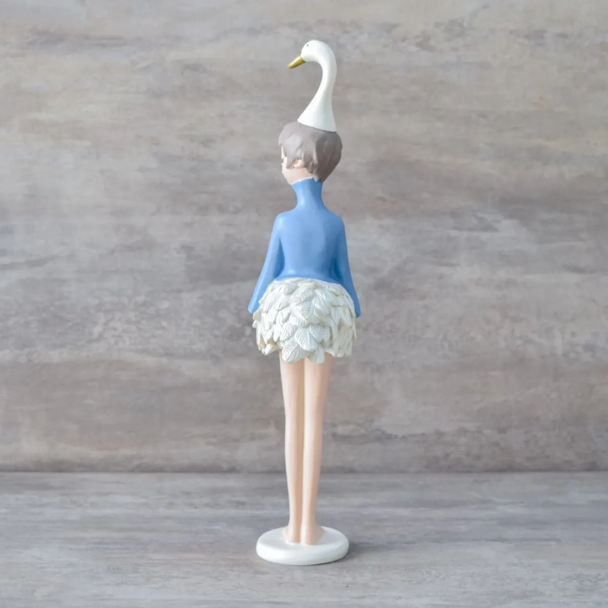 Home Artisan Isabella Swan Girl Sculpture - Blue