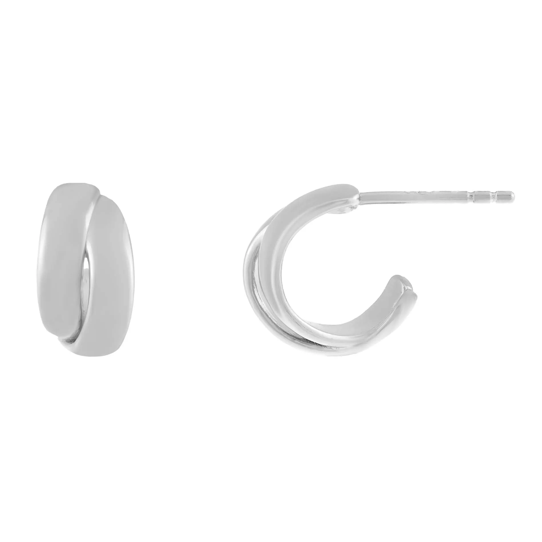 Interlocked Double Hoop Earring