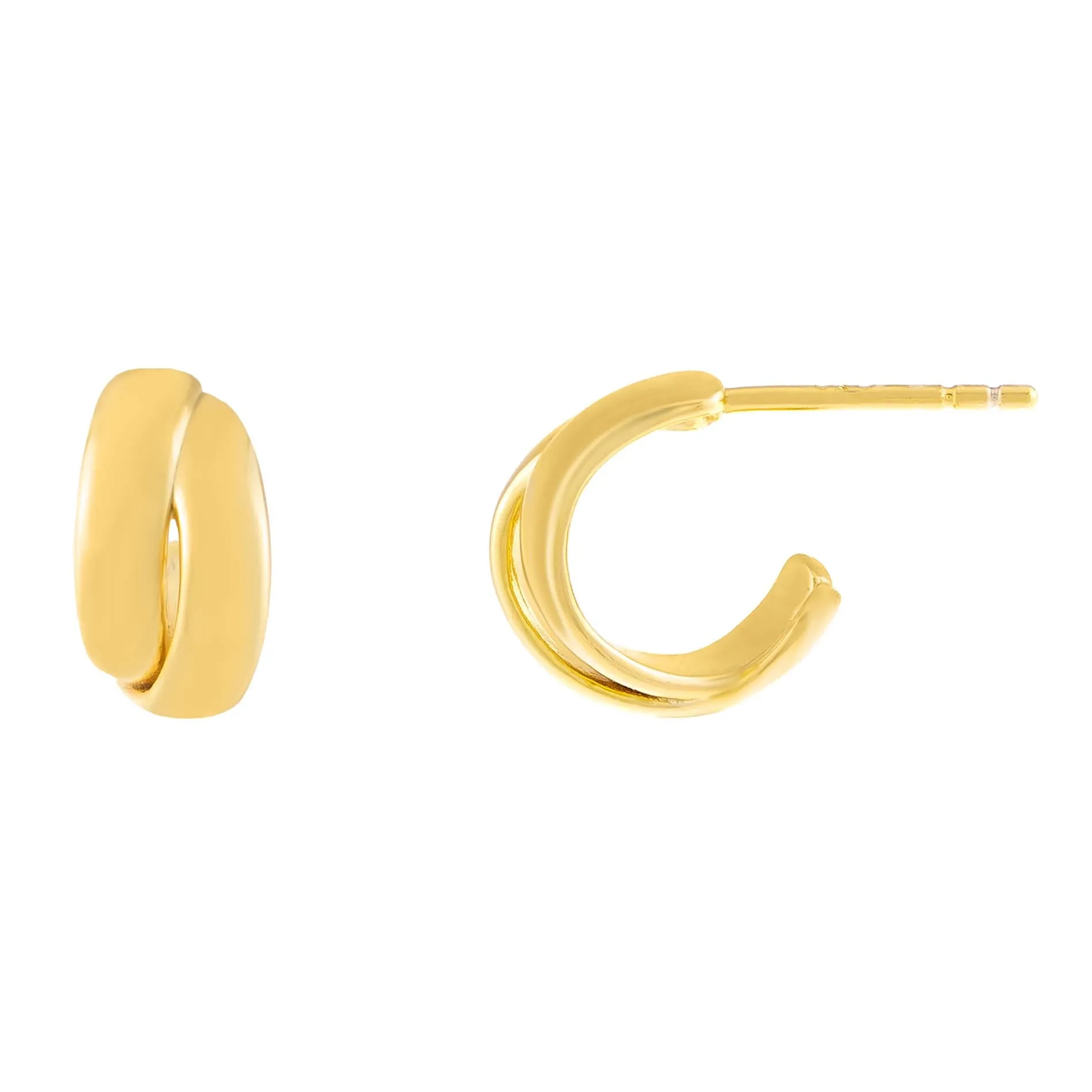 Interlocked Double Hoop Earring