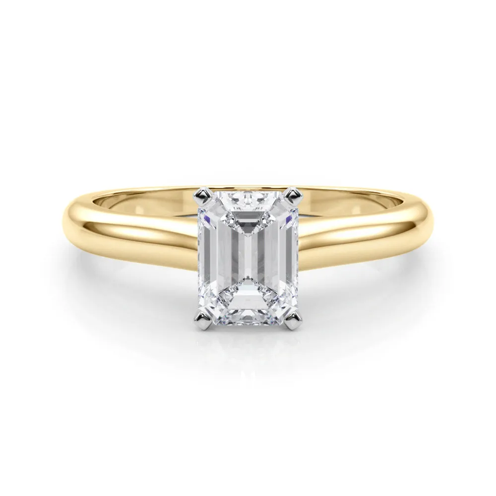 Isabella Emerald Lab Grown Diamond Solitaire Engagement Ring IGI Certified