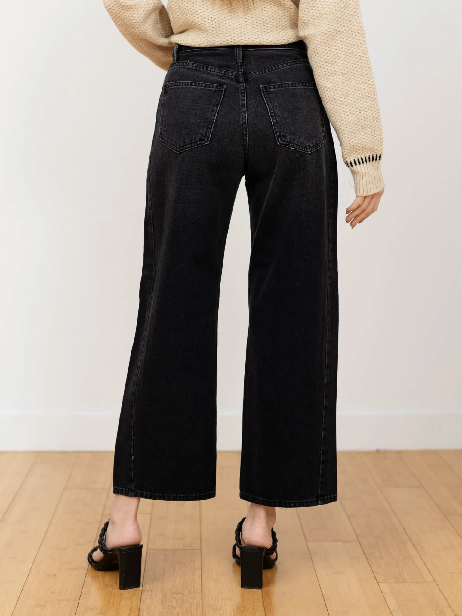 Just Black Washed Black Barrel Jean Twist