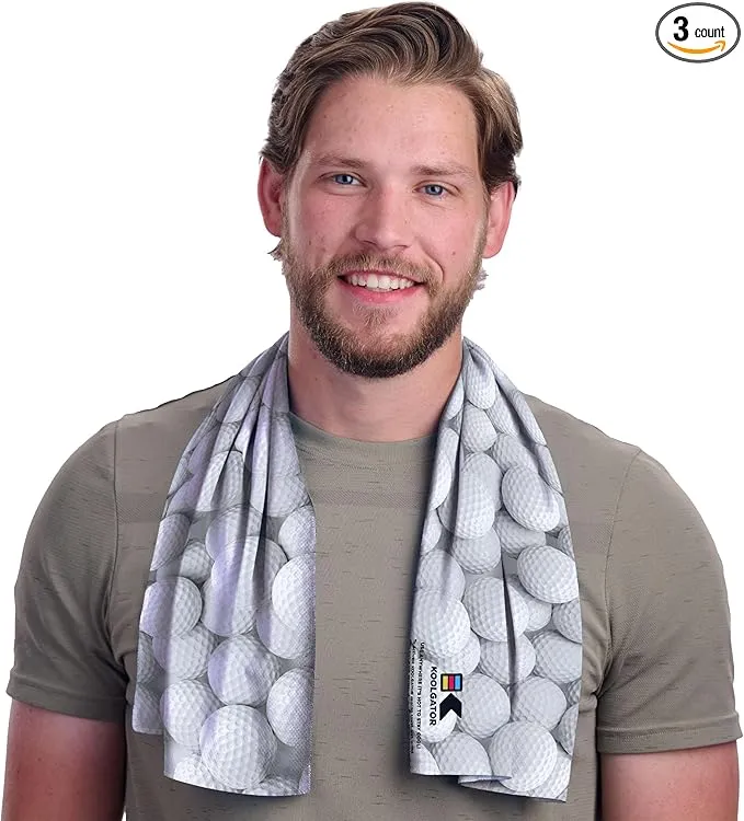 KOOLGATOR SPF 30 Cooling Towel for Face & Neck - Cooling Towels for Sports, Athletes, Gym, and Hot Weather - Men, Women & Kids