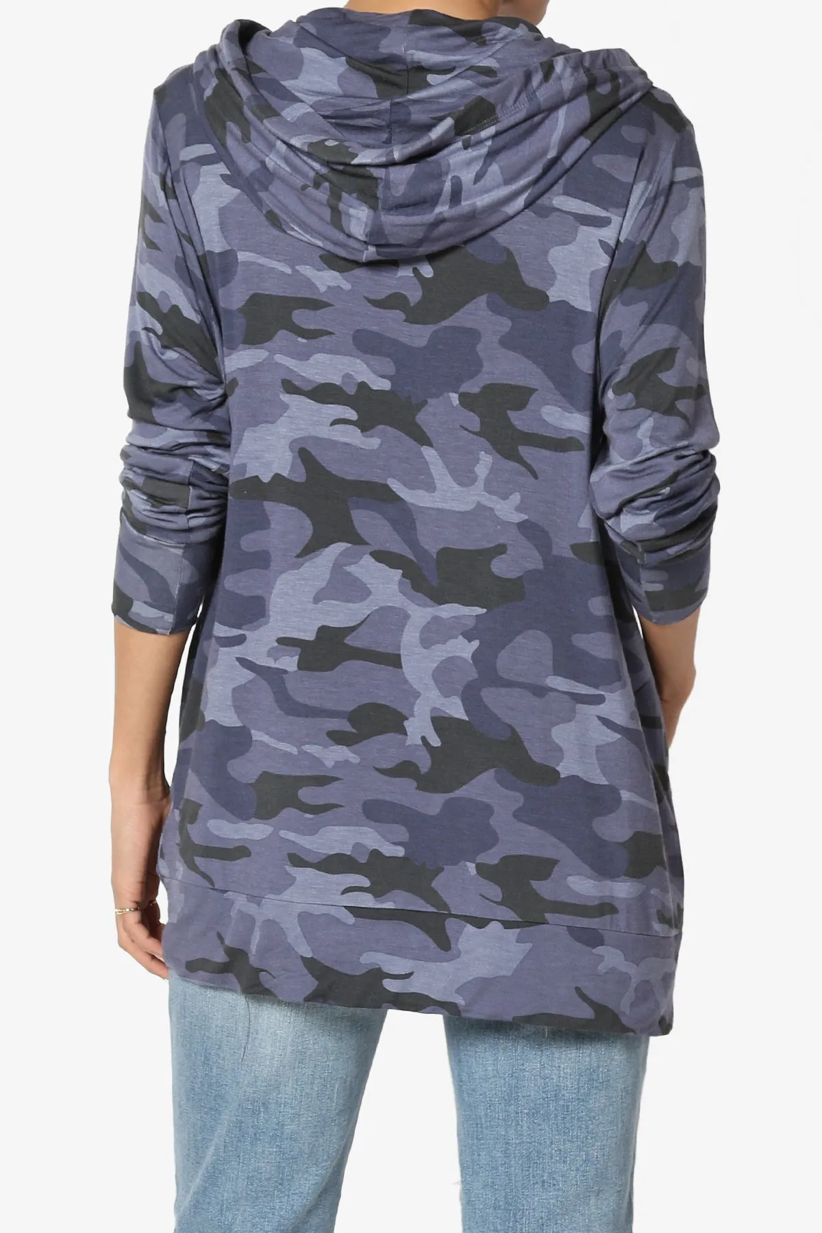 Kyra Camo Print Hoodie Tunic
