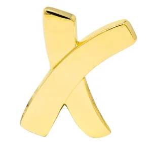Large 1980's Paloma Picasso Tiffany & Co. 18 Karat Gold Graffiti X Brooch