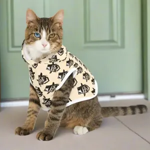 Level Up your Pup with Adorable Cat Pattern Pet Hoodie