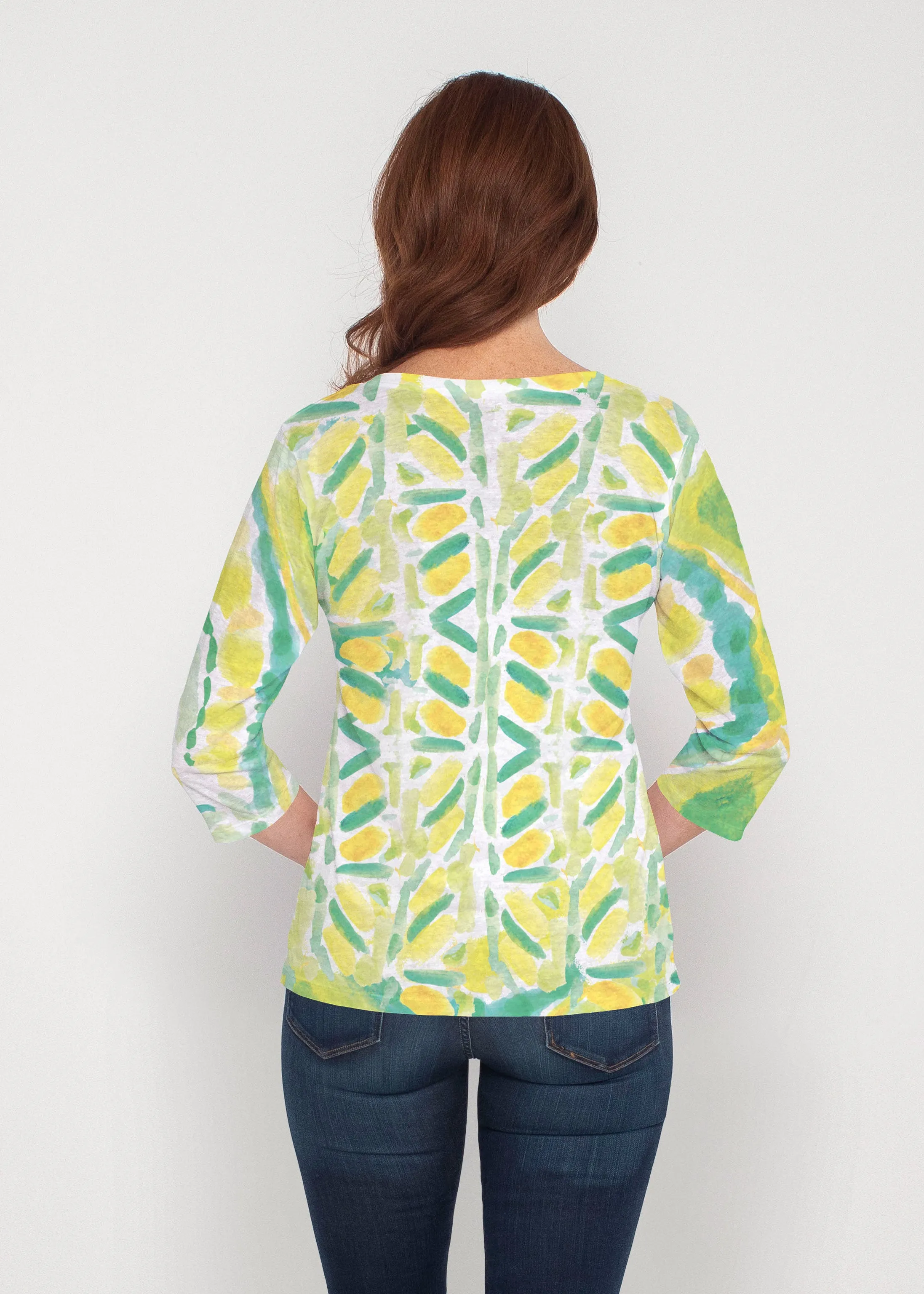 Limeade (17272) ~ Signature 3/4 Sleeve V-Neck Top