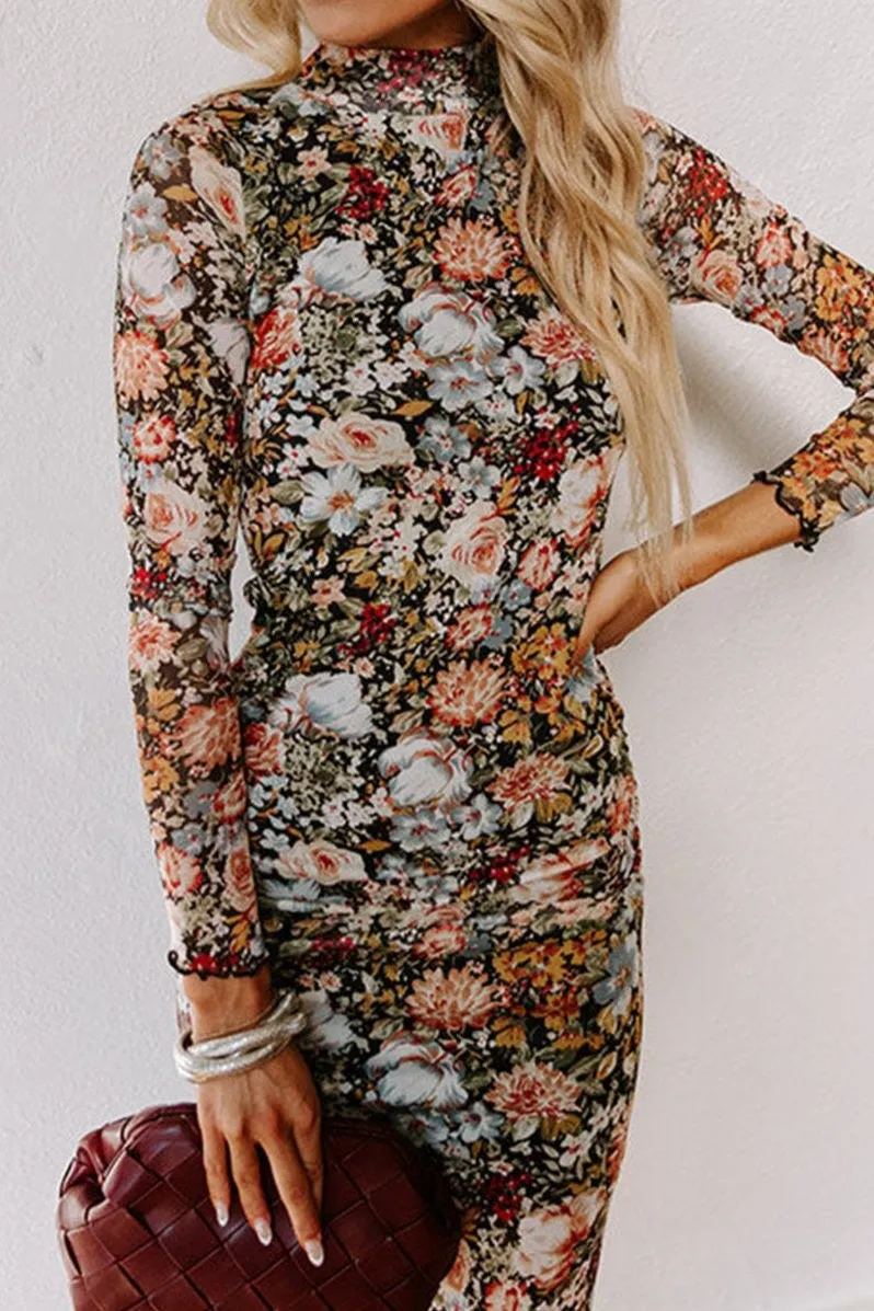Lisa Floral Midi Dress