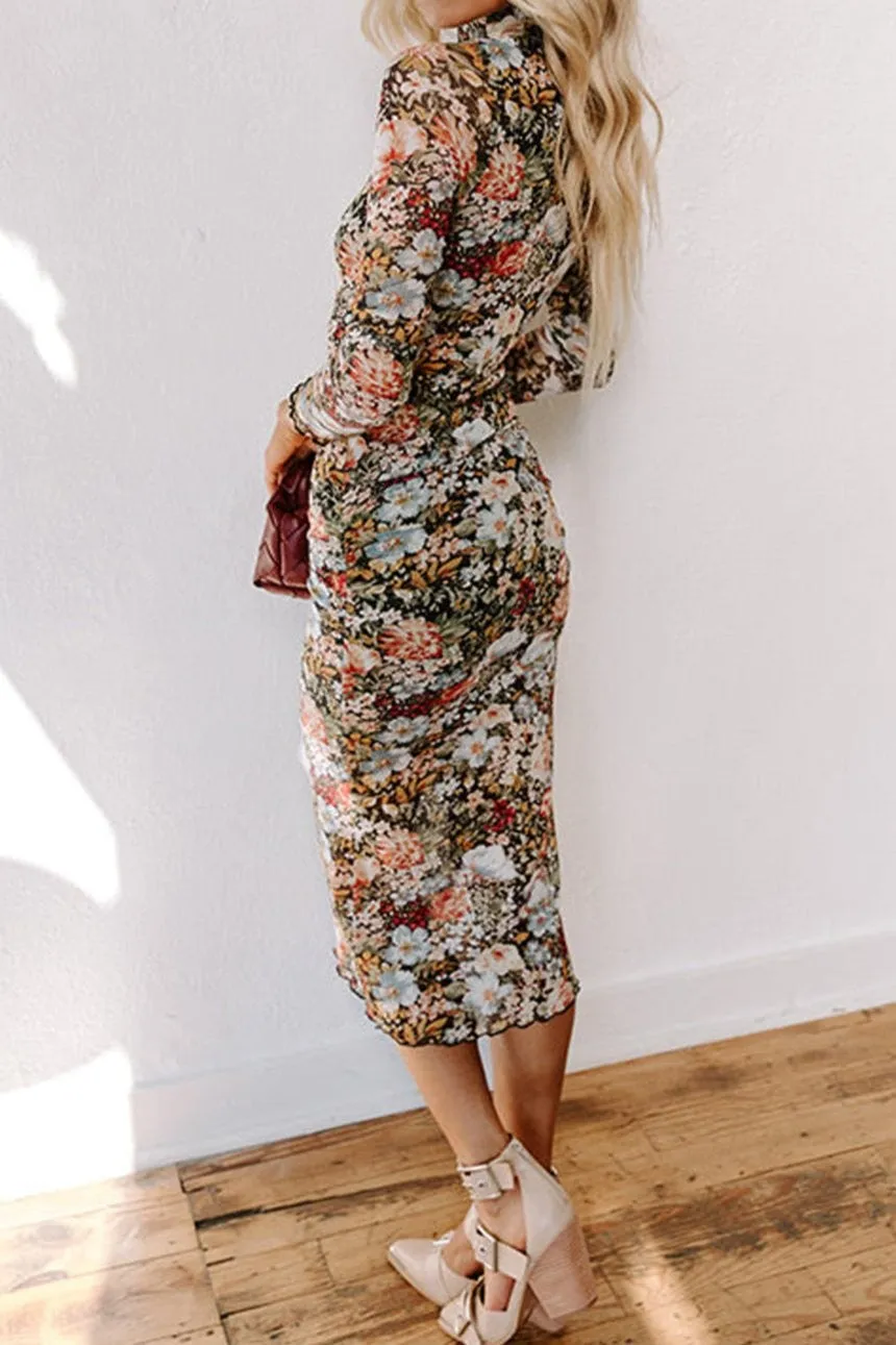 Lisa Floral Midi Dress