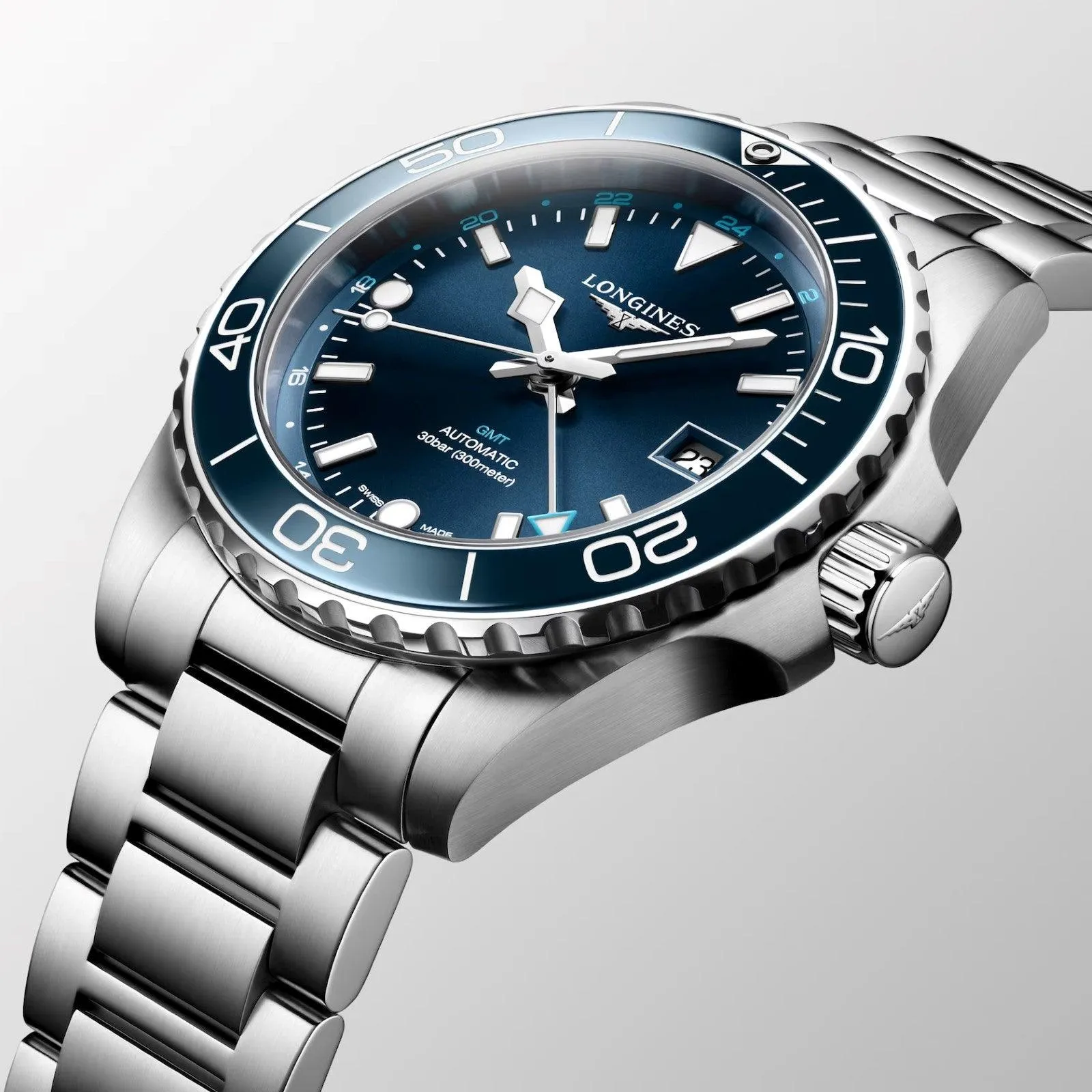 LONGINES HYDROCONQUEST GMT 41M Blue Automatic Steel L3.790.4.96.6 watch