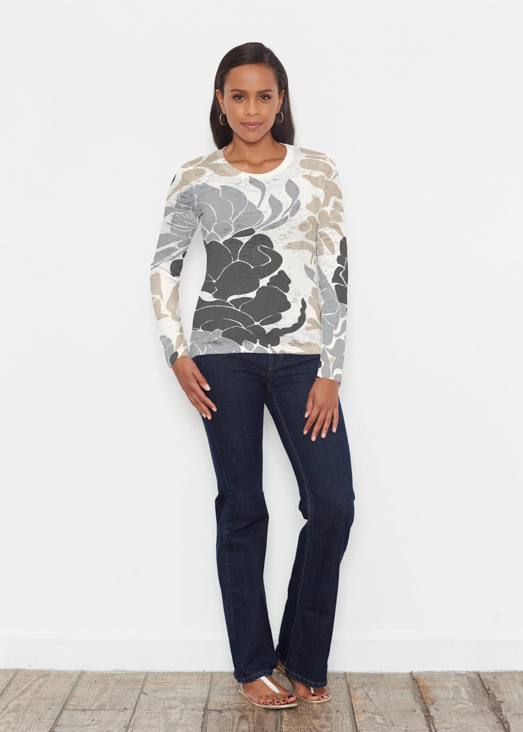 Lotus Grey (23057) ~ Signature Long Sleeve Crew Shirt