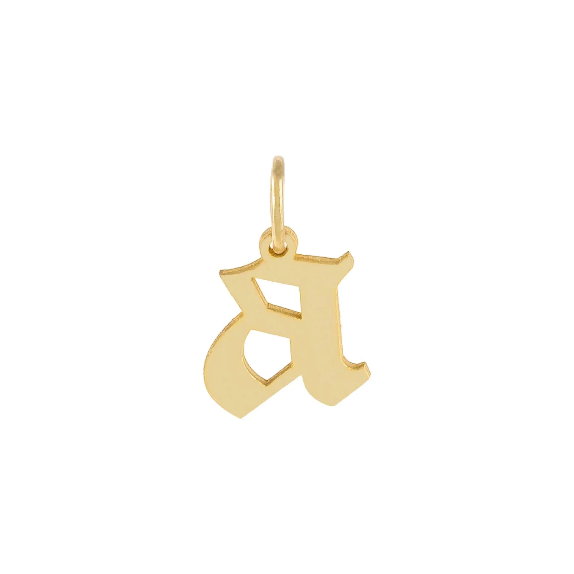 Lowercase Gothic Initial Necklace Charm