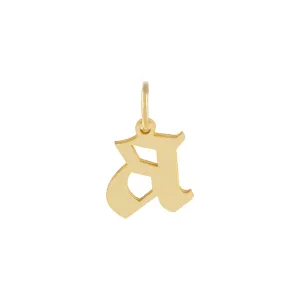 Lowercase Gothic Initial Necklace Charm