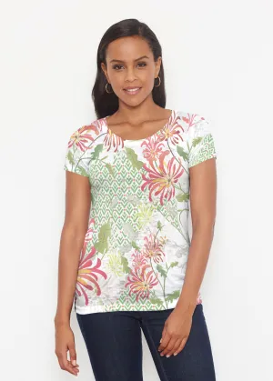 Lucia Green (8089) ~ Short Sleeve Scoop Shirt
