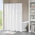 Lucina Finley Cotton Waffle Weave Shower Curtain