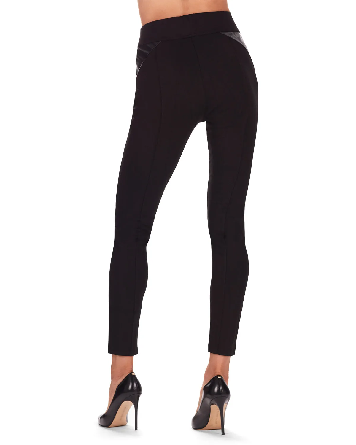 Marea Chic Faux Leather Cotton Blend Fashion Leggings
