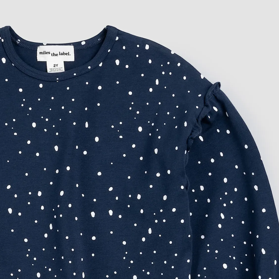 Miles the Label Snowfall Print Sweatshirt Navy