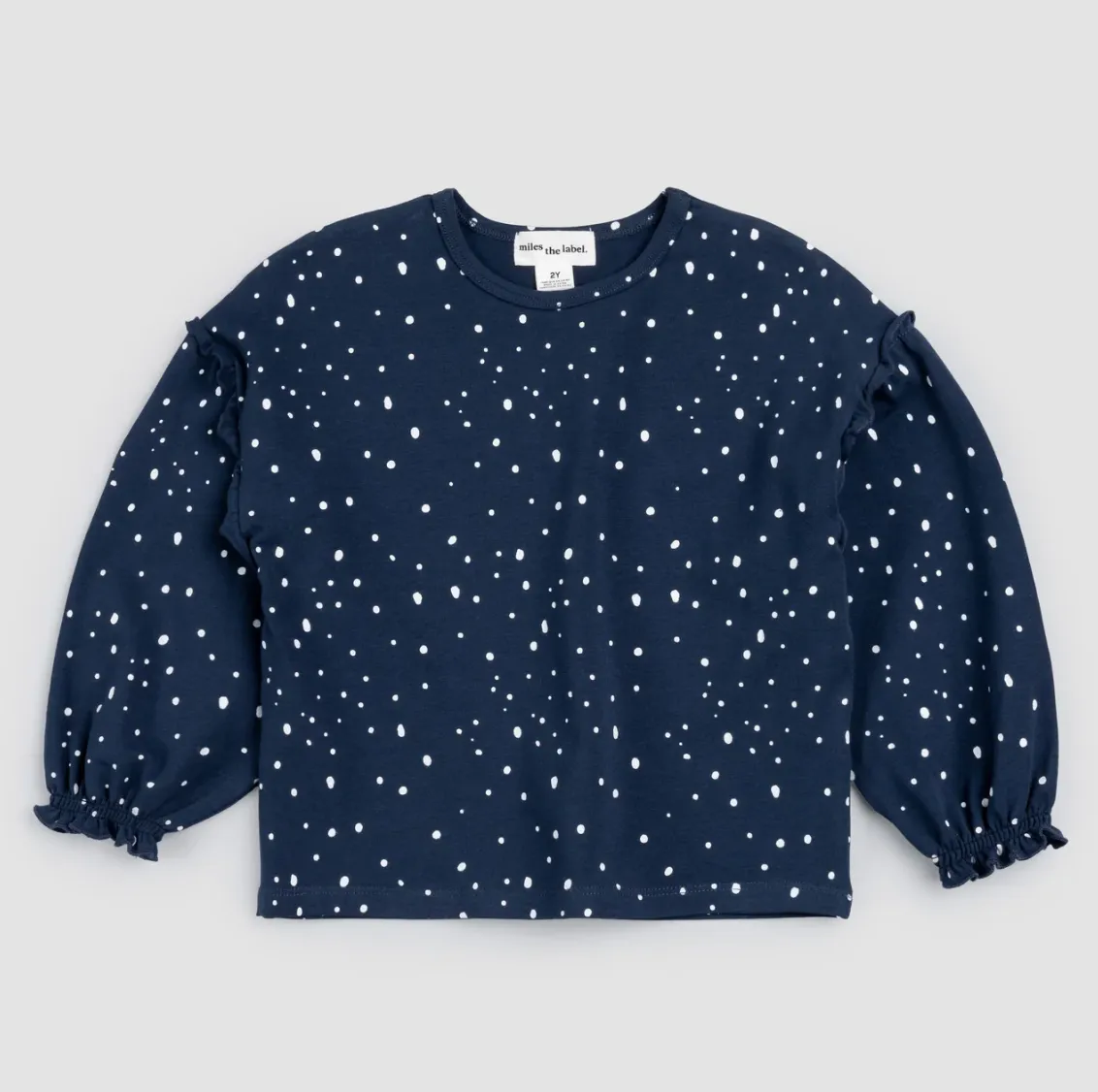 Miles the Label Snowfall Print Sweatshirt Navy
