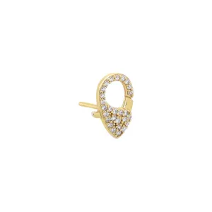 Mini Pavé Clasp Stud Earring