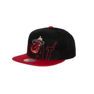 Mitchel and Ness Miami HEAT Low Big Face Snapback