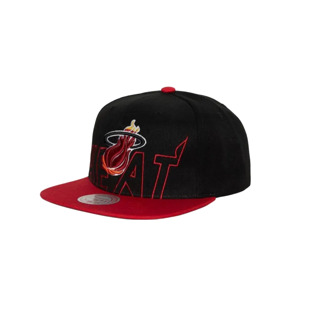 Mitchel and Ness Miami HEAT Low Big Face Snapback