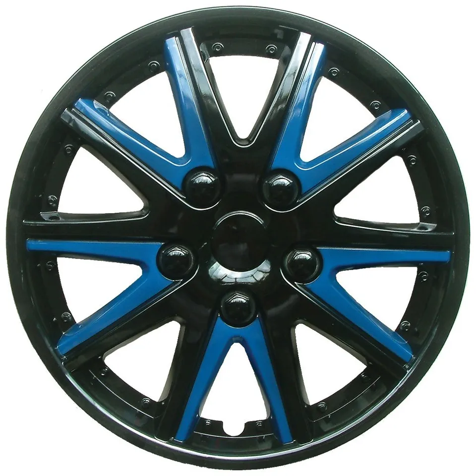 Mitsubishi Pajero/Shogun Classic Black Blue Wheel Trims Covers (2002-2016)