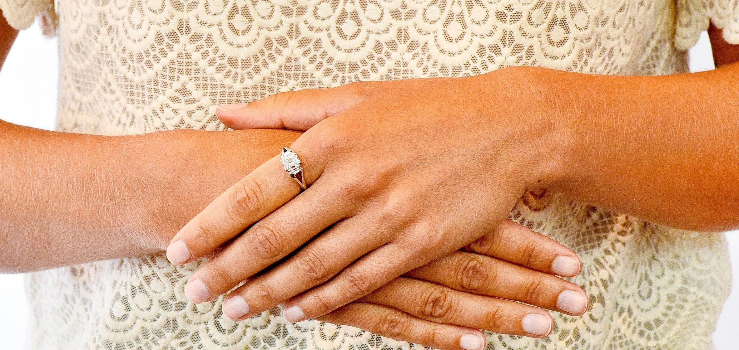 Modern 1.60 CTW Emerald Cut Diamond Platinum Engagement Ring GIA